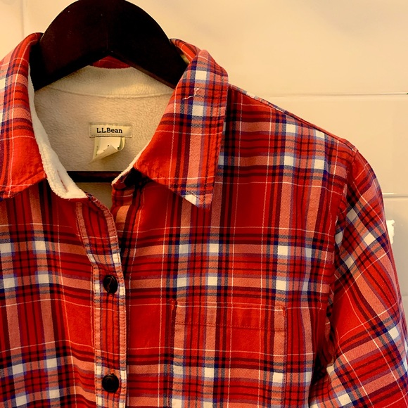 L.L. Bean Jackets & Blazers - Sherpa Lined L.L. Bean Plaid Shacket